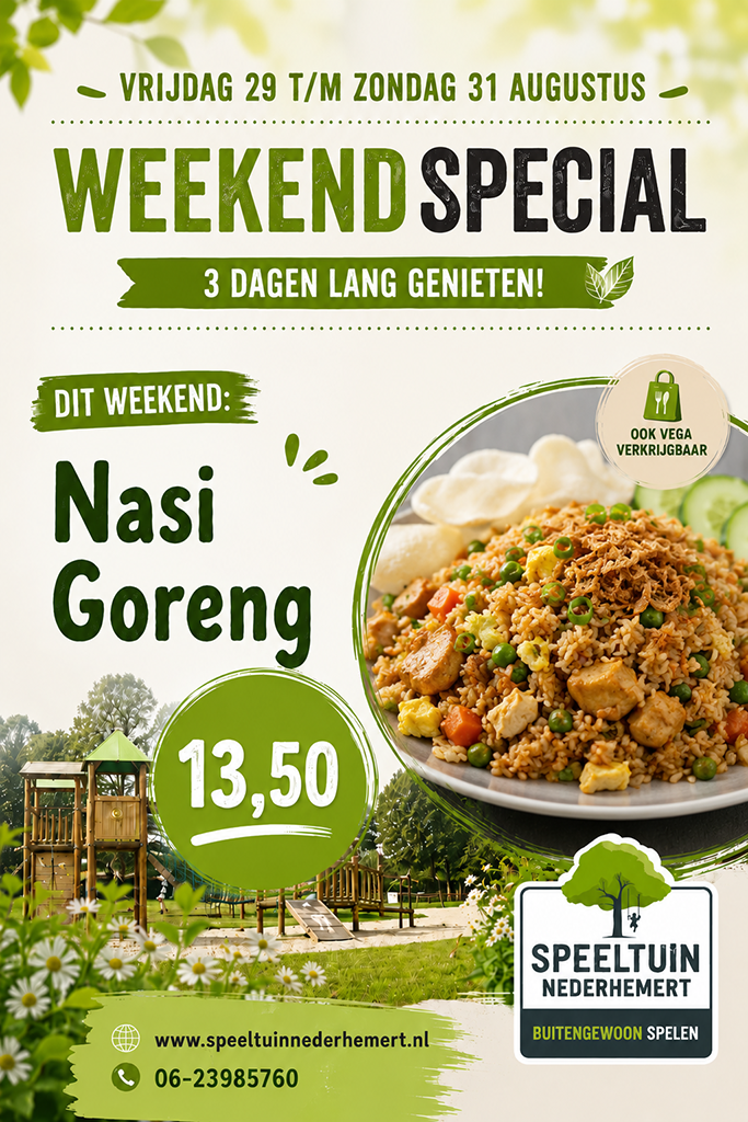 Weekend Special :29 tm 31 augustus 2026