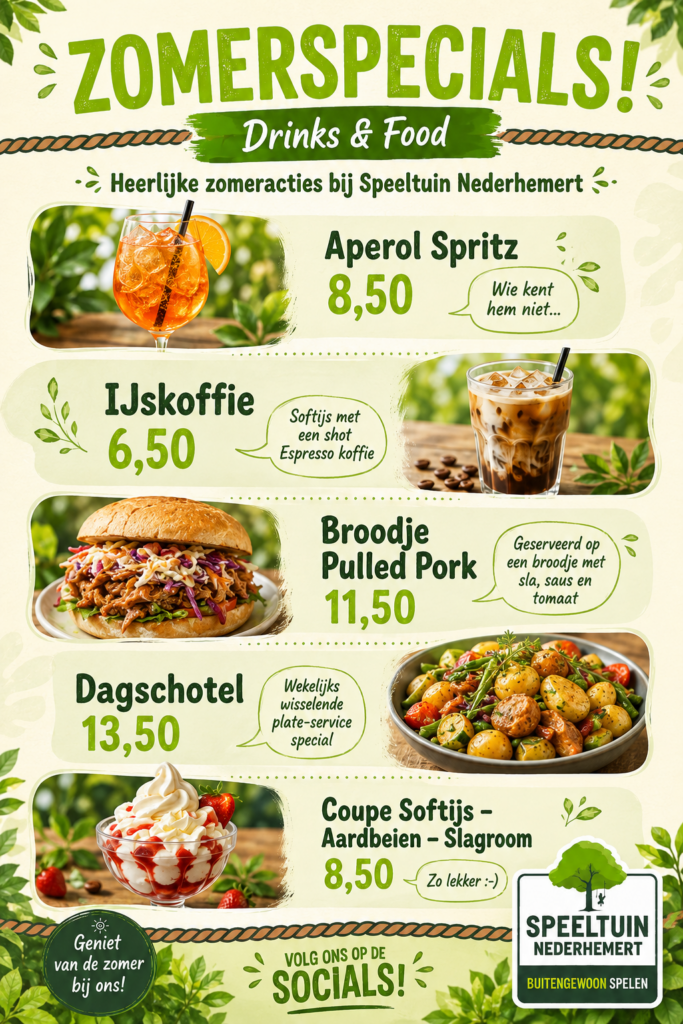 Geniet deze zomer van onze specials!